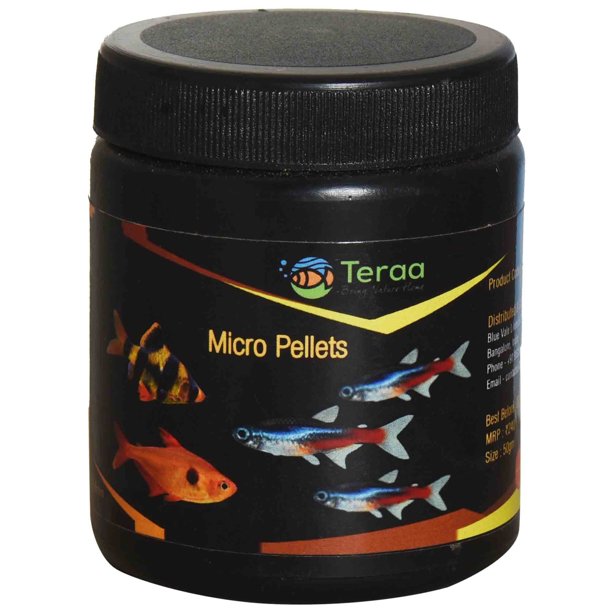 Micro Pellets Teraa Micro Pellets- Premium Fish Food 50gm – AQUA LOUNGE